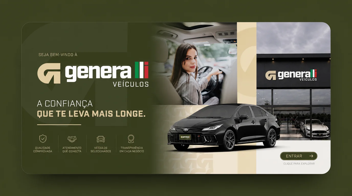 Página institucional da Generalli Veículos
