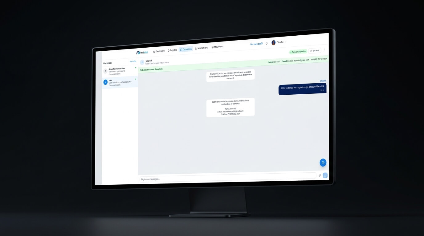 Chat entre cliente e freelancer na plataforma Freela Direto