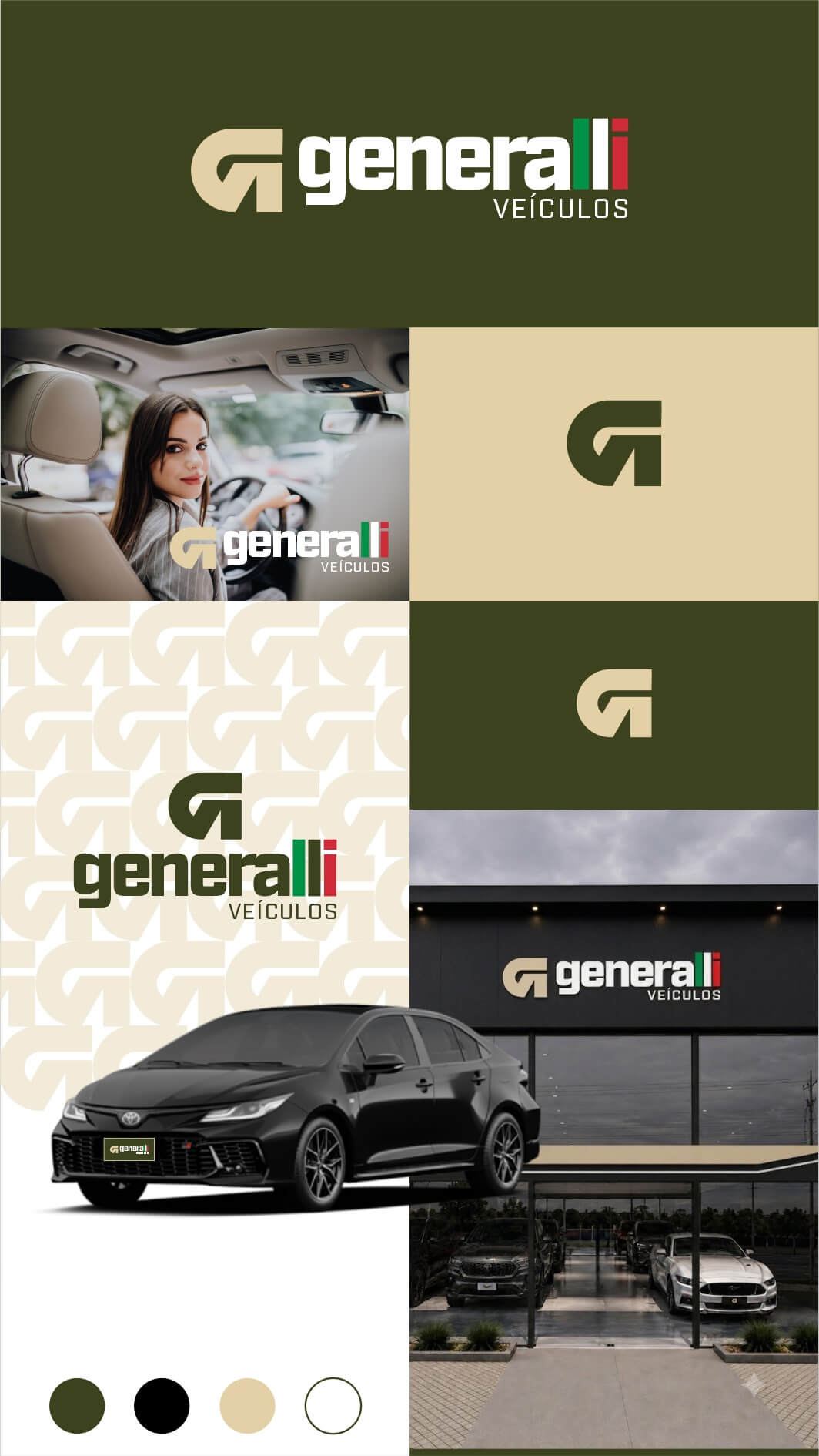 Aplicações da identidade visual da Generalli Veículos