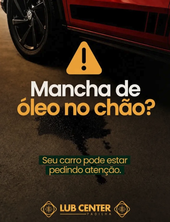 Peça de feed Lubcenter Padilha — mancha de óleo no chão