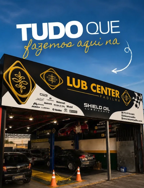 Fachada e box de serviço da Lubcenter Padilha